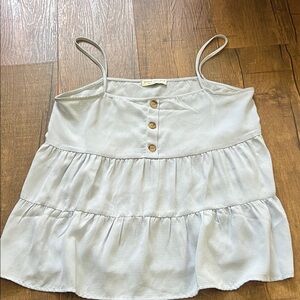 Paper Crane Gray Tiered Camisole with Buttons